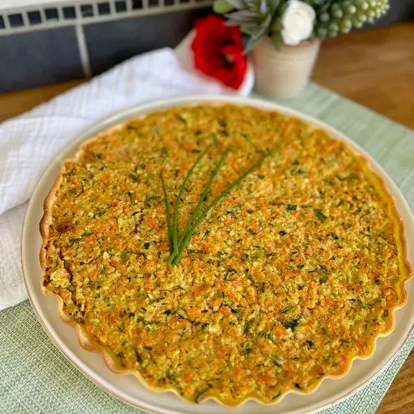 Tarte croustillante carotte et courgette