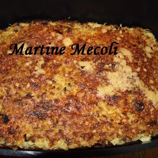 Gratin de macaronis, courgettes et lardons