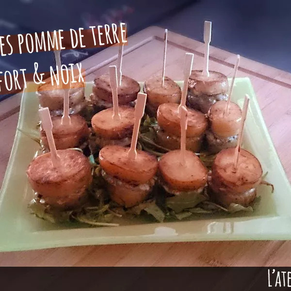 { Sucettes pomme de terre, roquefort & noix }