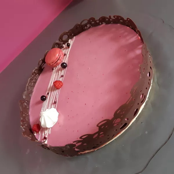 Tarte Panna Cotta Framboise "Octobre Rose" By Anne-Sophie