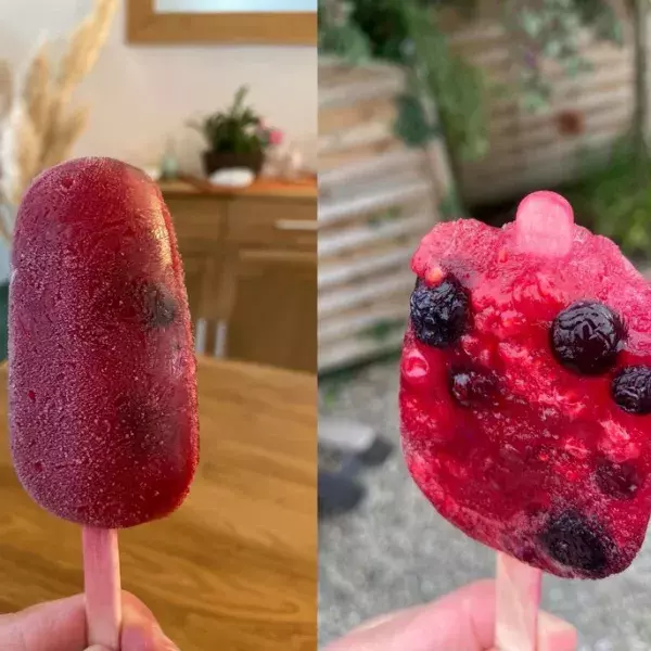 Glace à l'eau aux fruits rouges