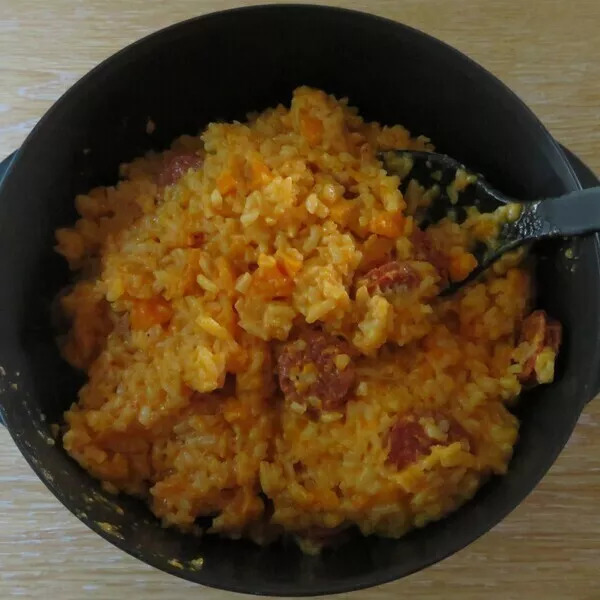 Riz crémeux au chorizo