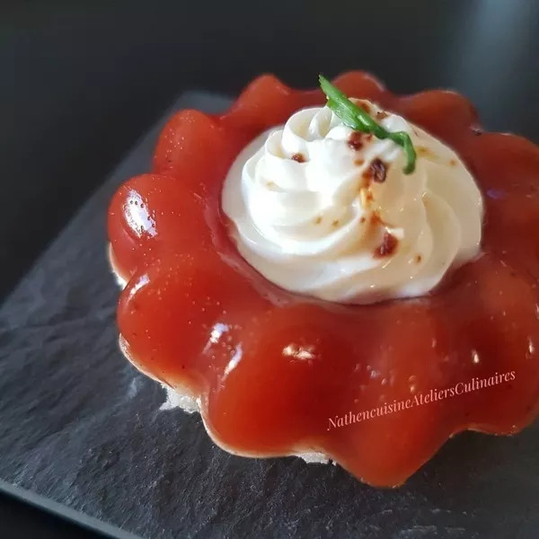 Gélifié de tomates au fromage frais de Nathencuisine