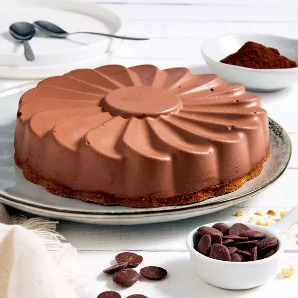 Entremet fleur chocolat caramel