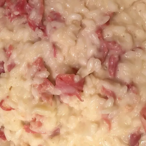 Risotto au jambon de bayonne et fromage