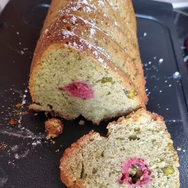 Gâteau framboise pistache 