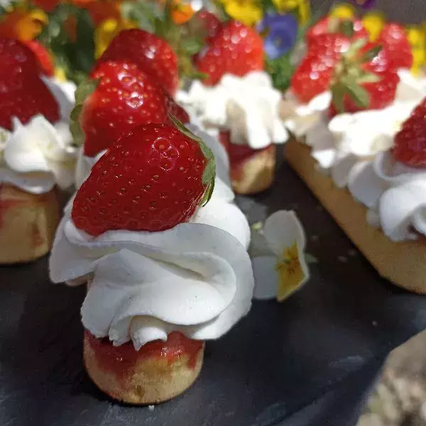 Fondant mascarpone fraises