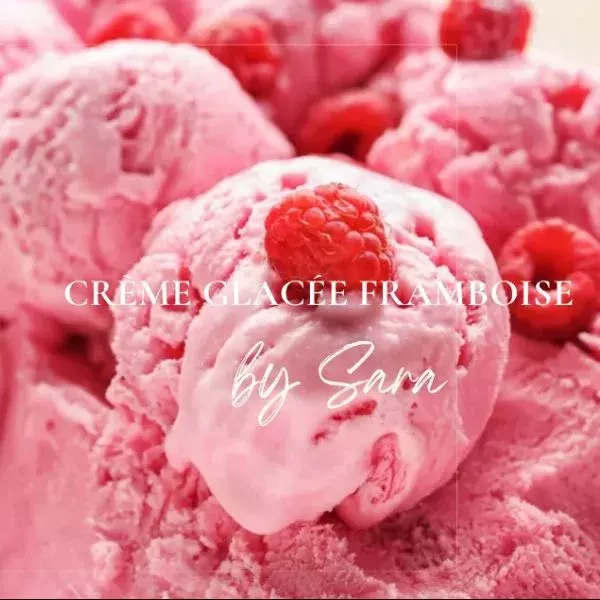 Crème glacée framboise