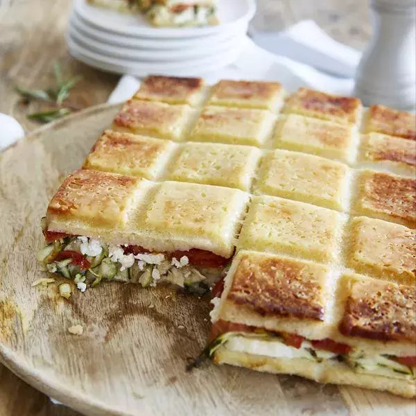 Croque Monsieur au chèvre et à la courgette