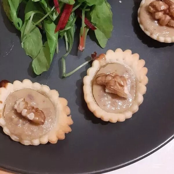 Minis tartelettes chèvre miel noix