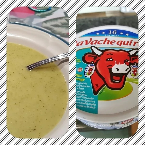 Velouté carotte-courgette à la vache qui rit