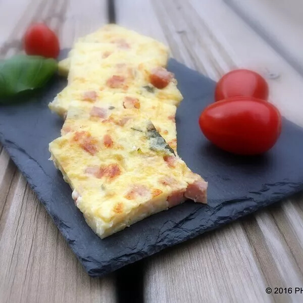 Quiche sans pâte courgette jambon