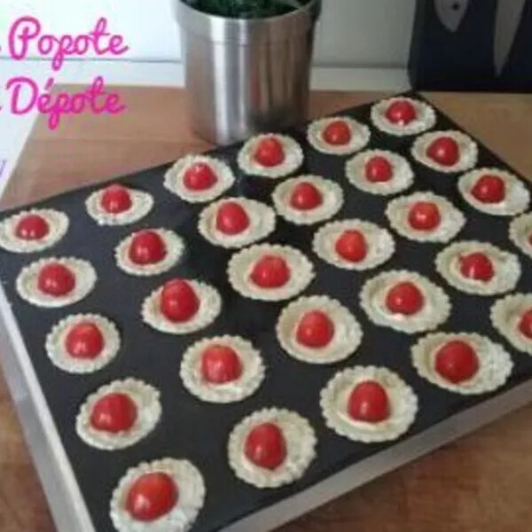 Minis Tartelettes tomates cerises boursin