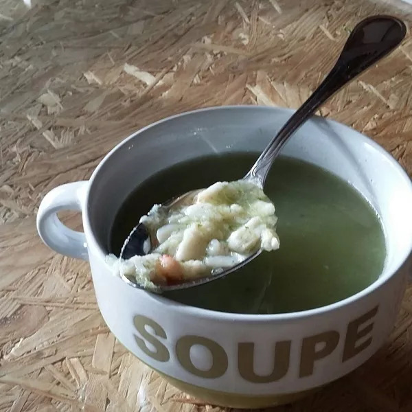 Velouté de céleri au crabe