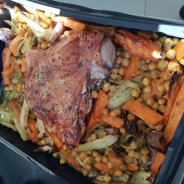 Cuisse de dinde et ses légumes confit