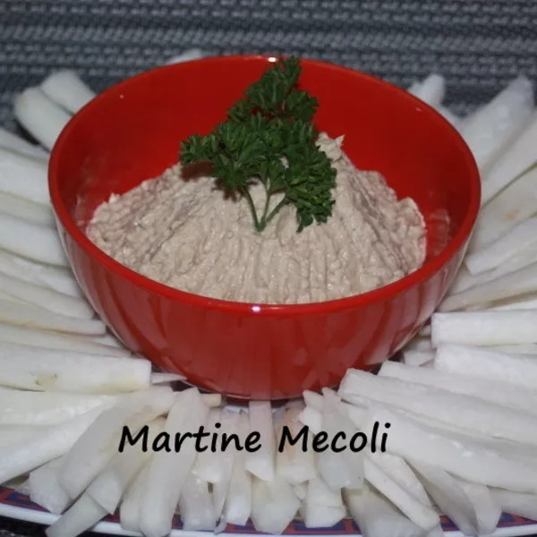 Dips de radis blanc aux rillettes de thon