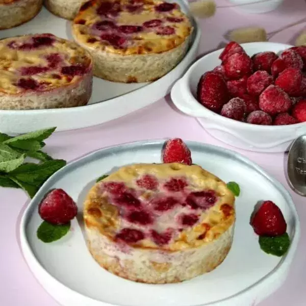 Flans Jordans aux framboises