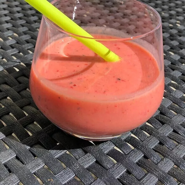 Smoothie fraises passion banane