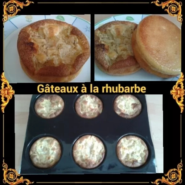 Gâteaux individuels à la rhubarbe 