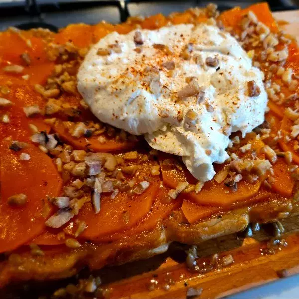 Tatin de butternut à la burrata