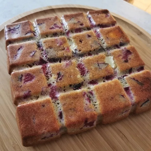 Gâteau prune chocolat blanc