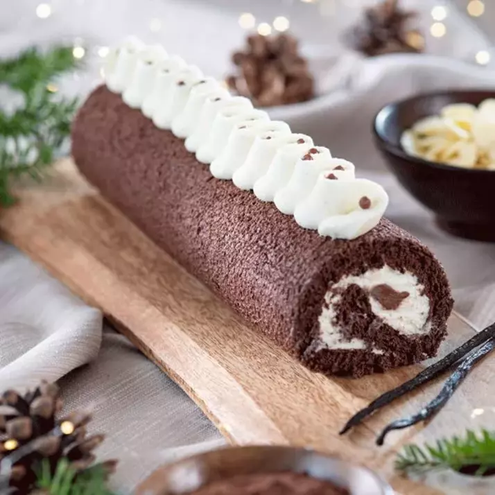 Bûche roulée chocolat vanille