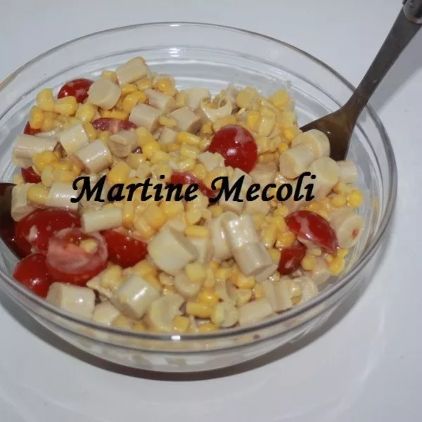 Salade de maïs et coeurs de palmiers pour grande tablée