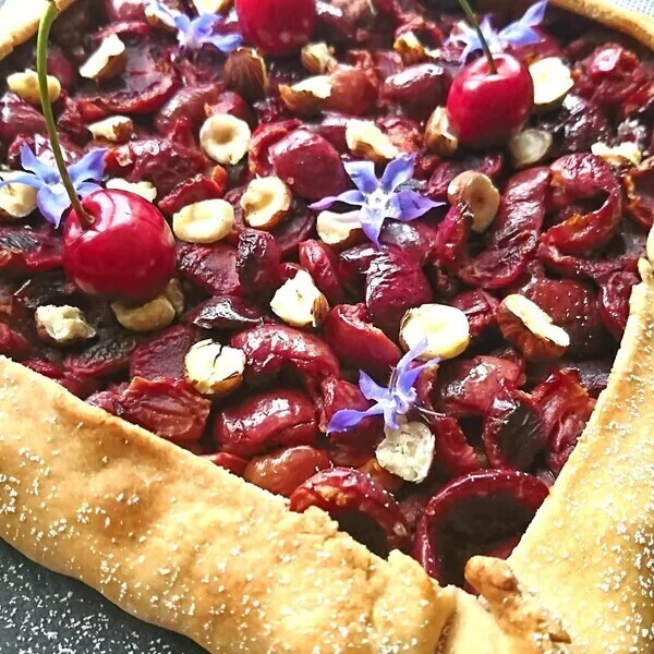 Tarte aux cerises rouges 