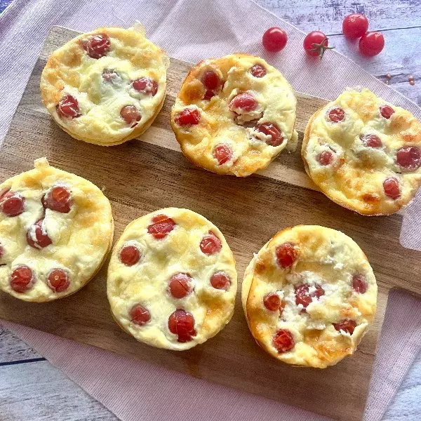 Clafoutis tomates cerises et mozzarella