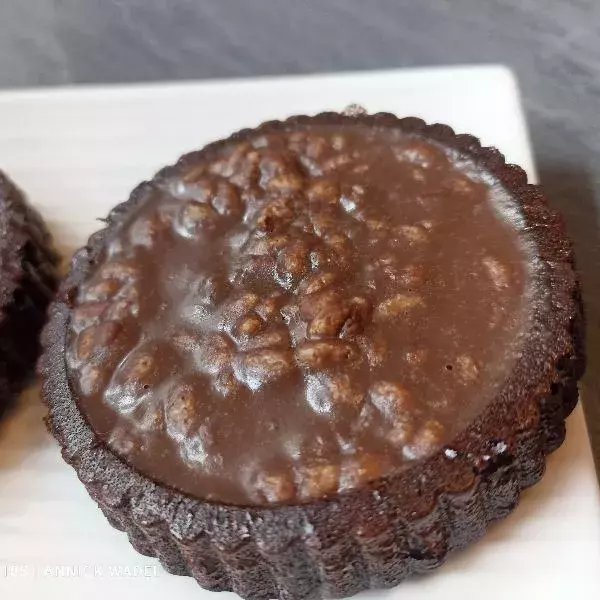 Tartelettes renversées cacao/chocolat crispy