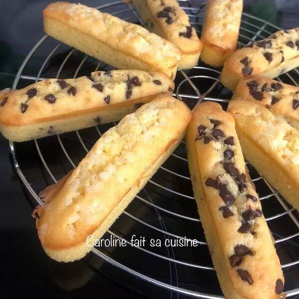 Madeleines au sucre ou aux pépites de chocolat