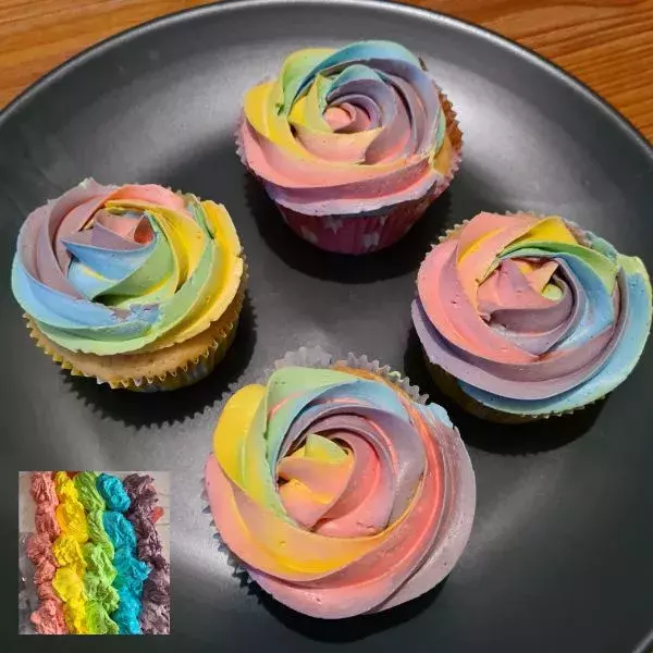 Cupcake arc en ciel