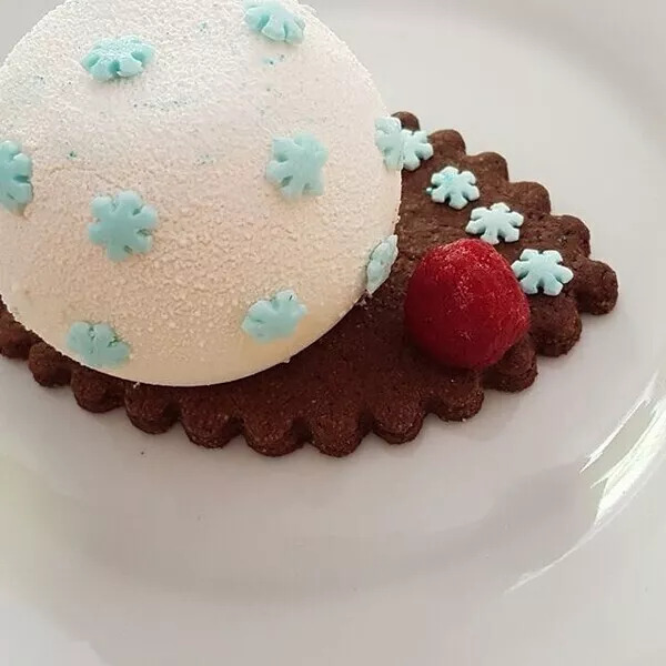 Boule de noel au citron ( mousse de Christophe Felder)