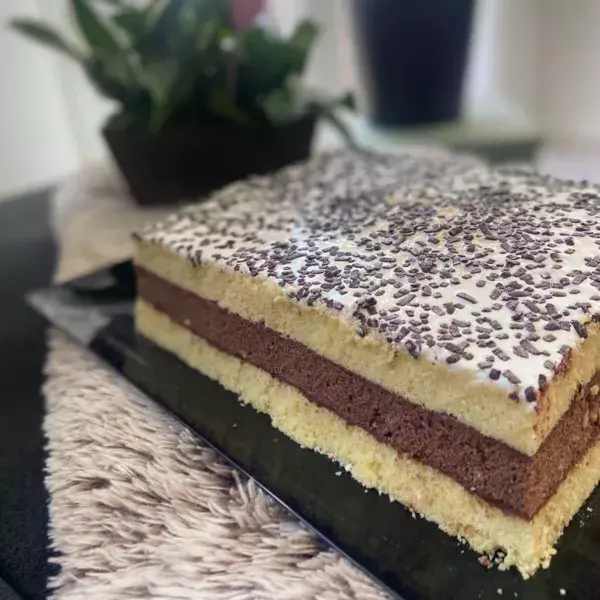 Napolitain XXL et sa crème anglaise