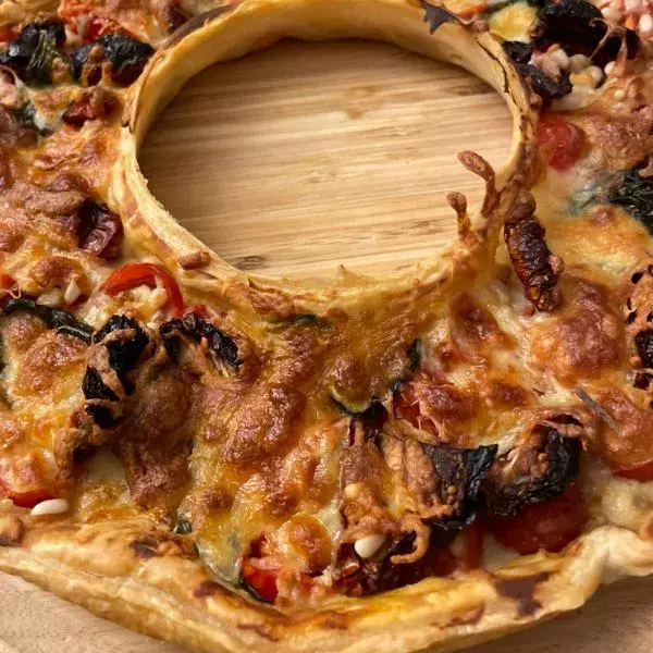 Tarte double tomates moutarde