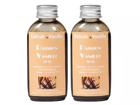 Vente flash - 2 x Extrait liquide de vanille avec graines 50 ml