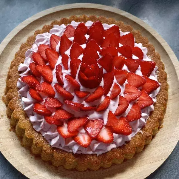 Tarte renversée aux fraises et citron