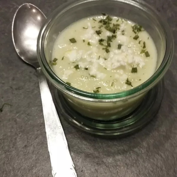 Gaspacho concombre menthe Feta