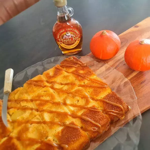 Gâteau renversé aux pommes et sirop d'érable