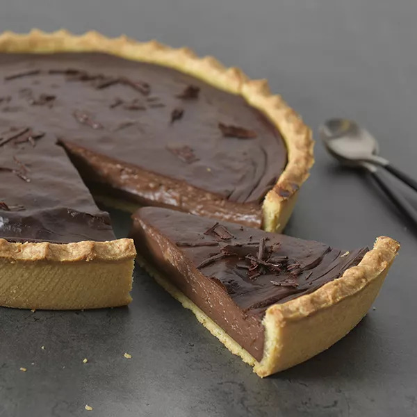 Tarte flan au chocolat