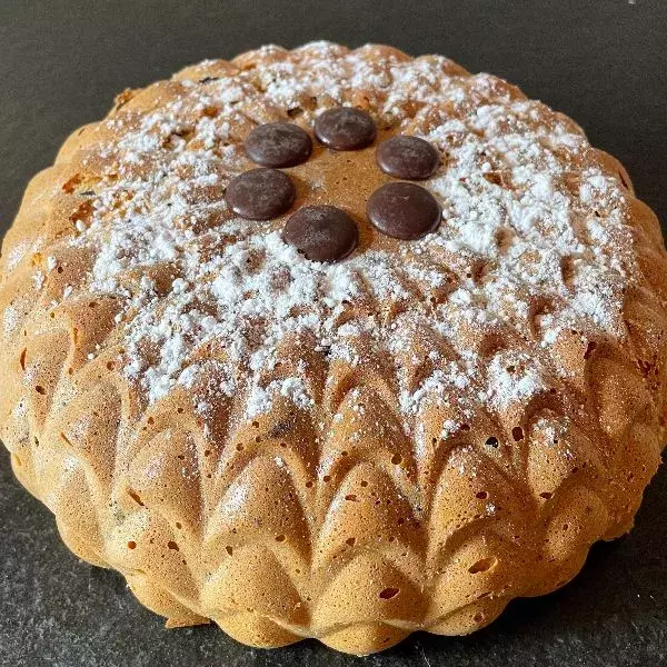 Gâteau neige aux pépites de chocolat