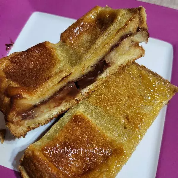 Croque brioche chocolat banane 