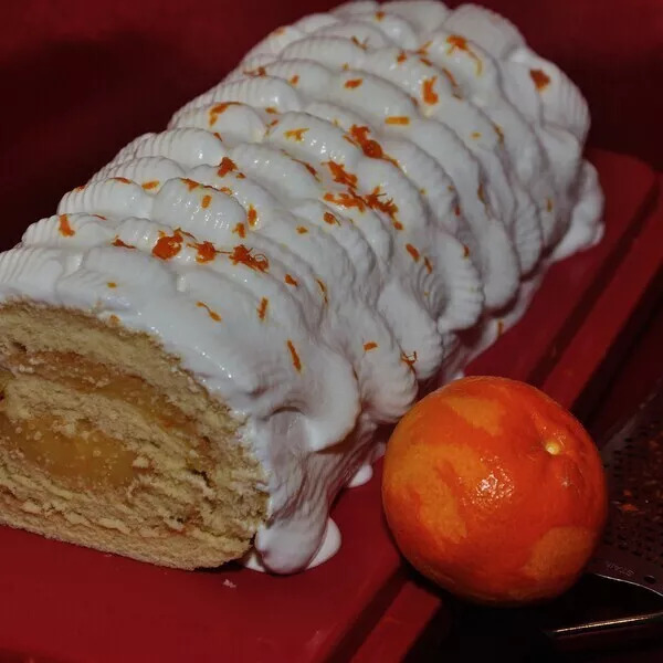 Bûche meringué aux clémentines Corse