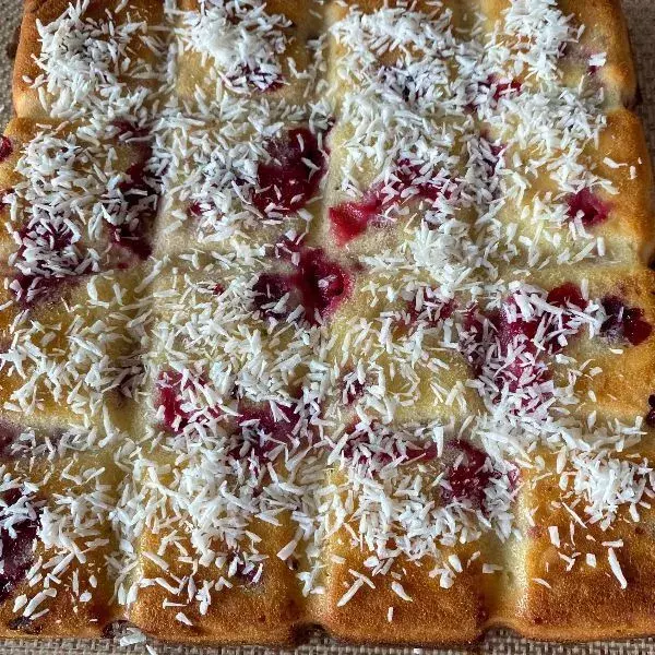 Gâteau chocolat blanc et framboises allégé