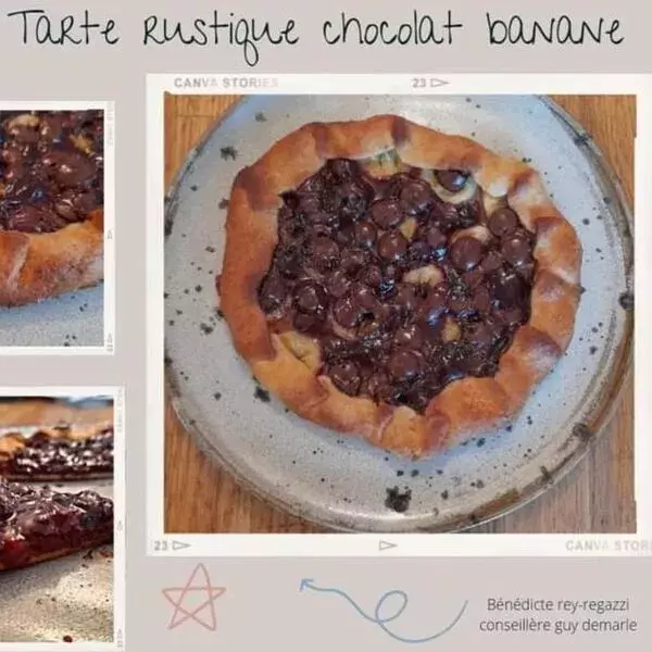 tarte rustique chocolat banane