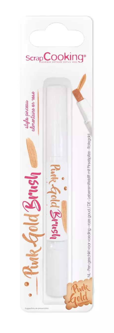 Pinceau alimentaire Or rose 2ml