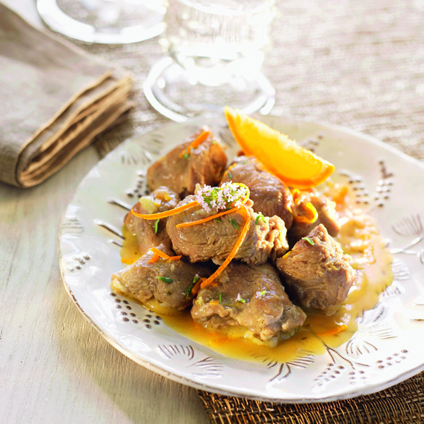 Sauté de veau carotte-orange