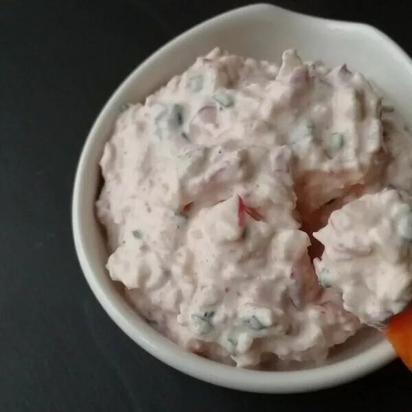 Tartinade de radis et fromage frais