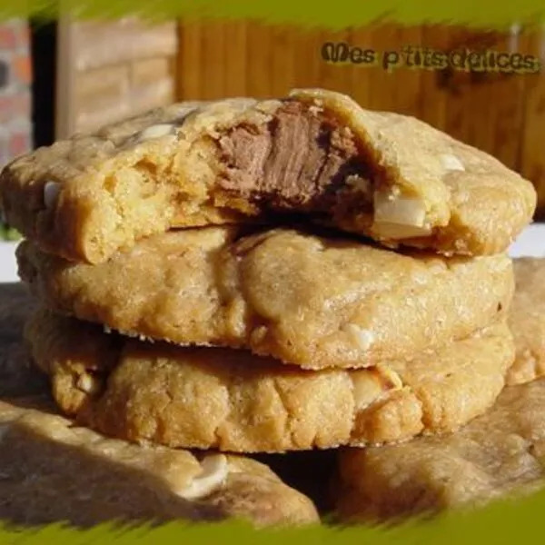 Cookies au beurre de cacahuètes, cacahuètes et pralinoise