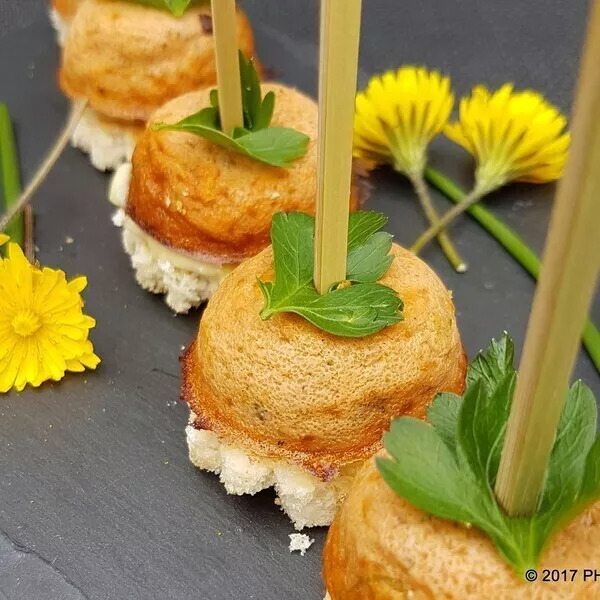 Bouchées au thon ou saumon sur canapé